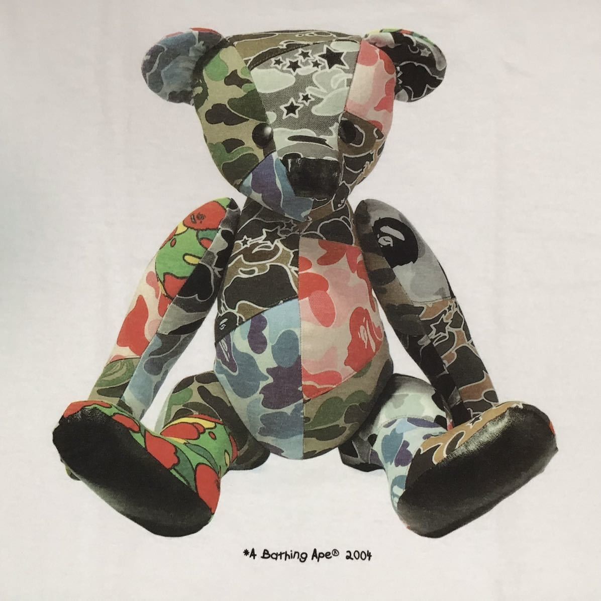 Bape 2004 BAPE BEAR T-shirt psyche camo teddy bear Size US L / EU 52-54 / 3 - 2 Thumbnail
