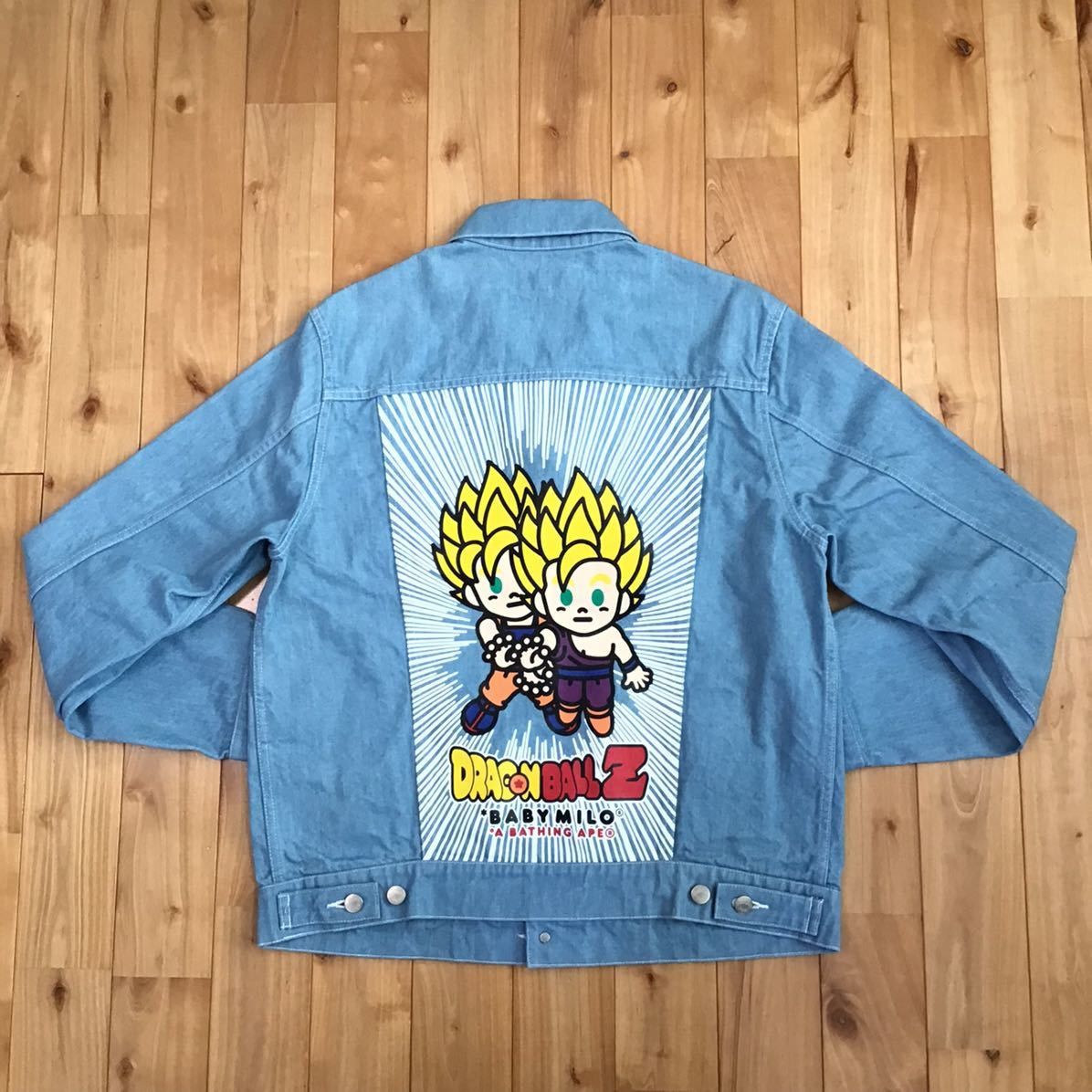 image of Bape × Dragon Ball Z Denim Jacket, Men's (Size Medium)