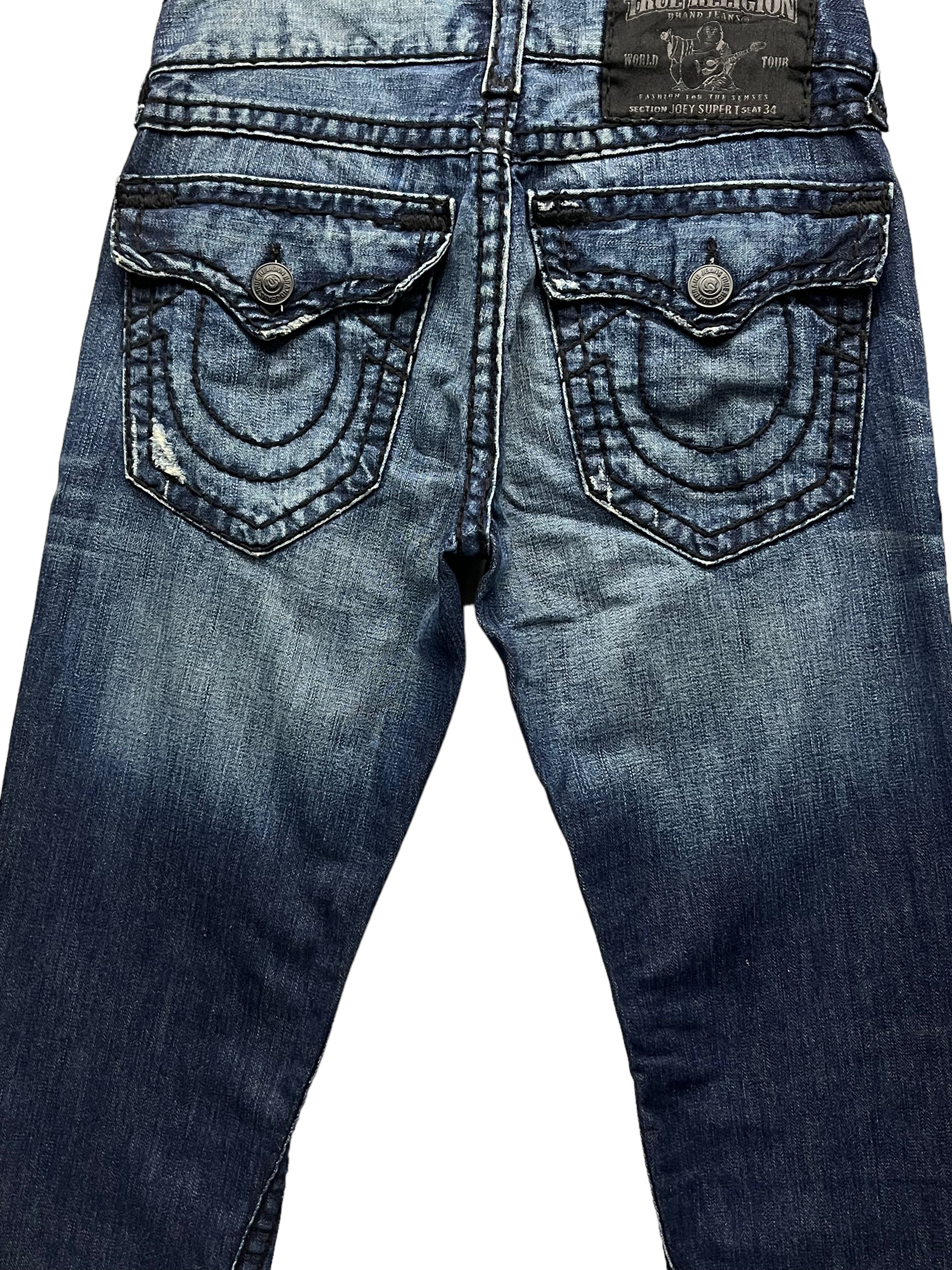 True Religion × Vintage DOPE🔥TRUE RELIGION JOEY SUPER T FLARE Big Stitch Shashiko Size US 30 / EU 46 - 6 Thumbnail