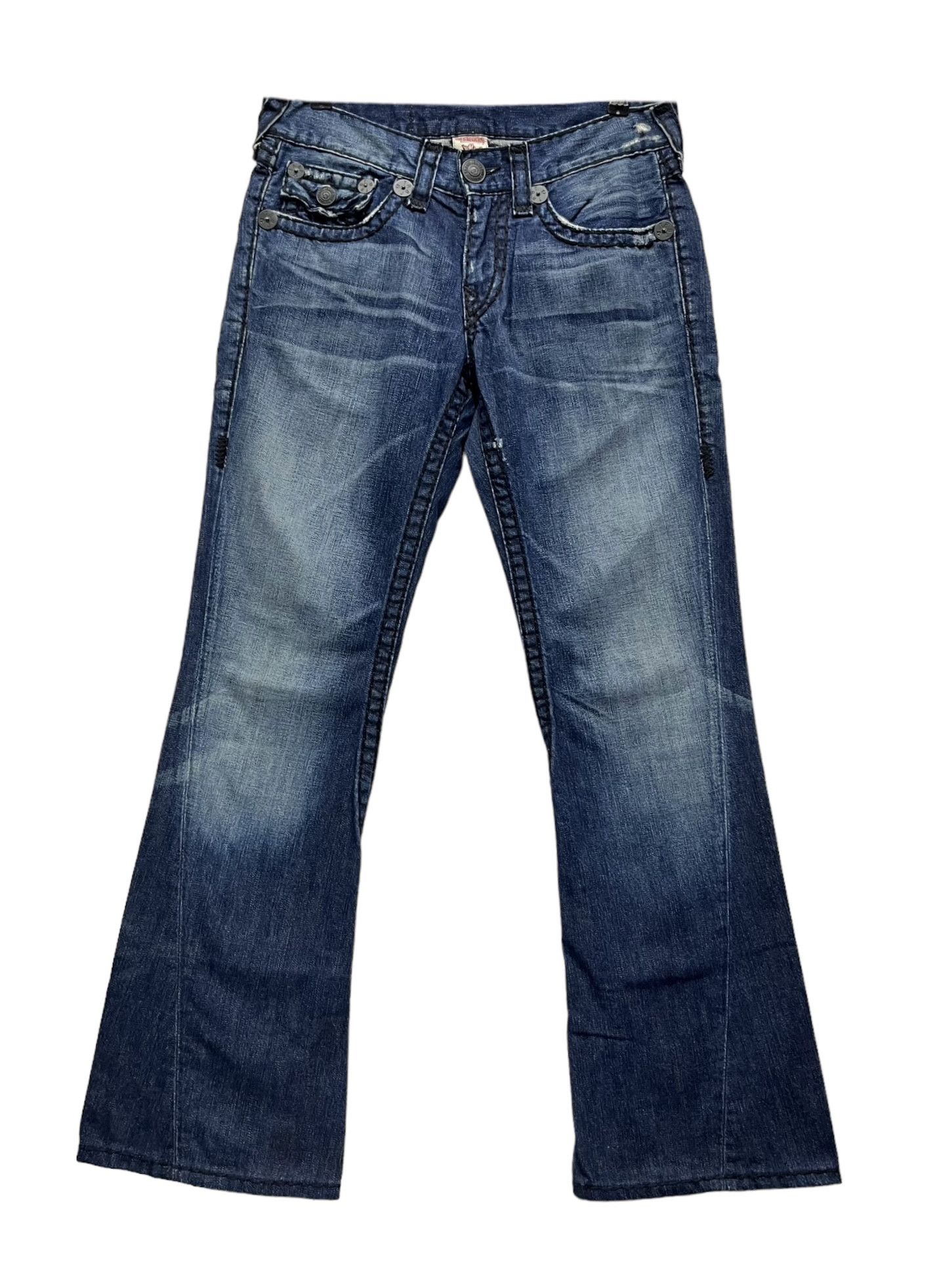 True Religion × Vintage DOPE🔥TRUE RELIGION JOEY SUPER T FLARE Big Stitch Shashiko Size US 30 / EU 46 - 4 Thumbnail