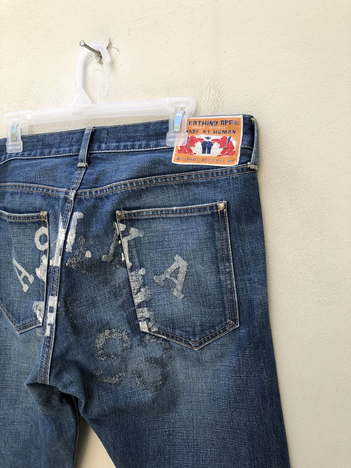 Bape A Bathing Ape Redline Selvedge Painter Denim Jeans Size US 32 / EU 48 - 10 Thumbnail