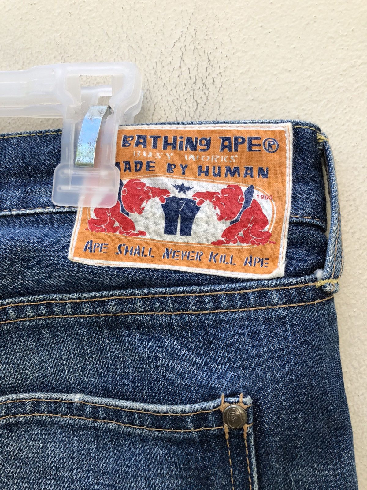 Bape A Bathing Ape Redline Selvedge Painter Denim Jeans Size US 32 / EU 48 - 11 Thumbnail