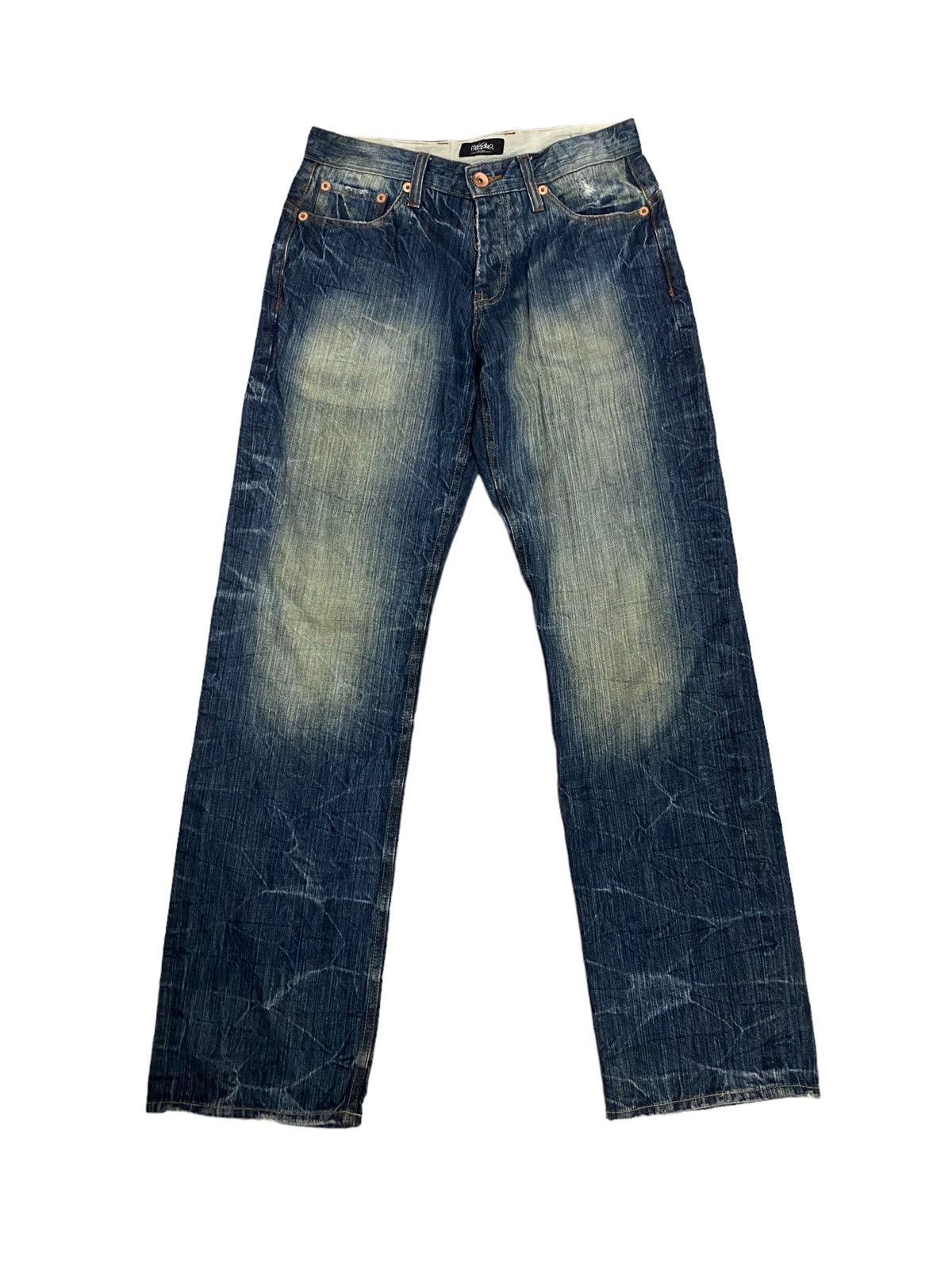 Mossimo × Vintage Offer‼️Vintage Mossimo Buckle Back Distressed Denim Jeans Size US 31 - 2 Thumbnail