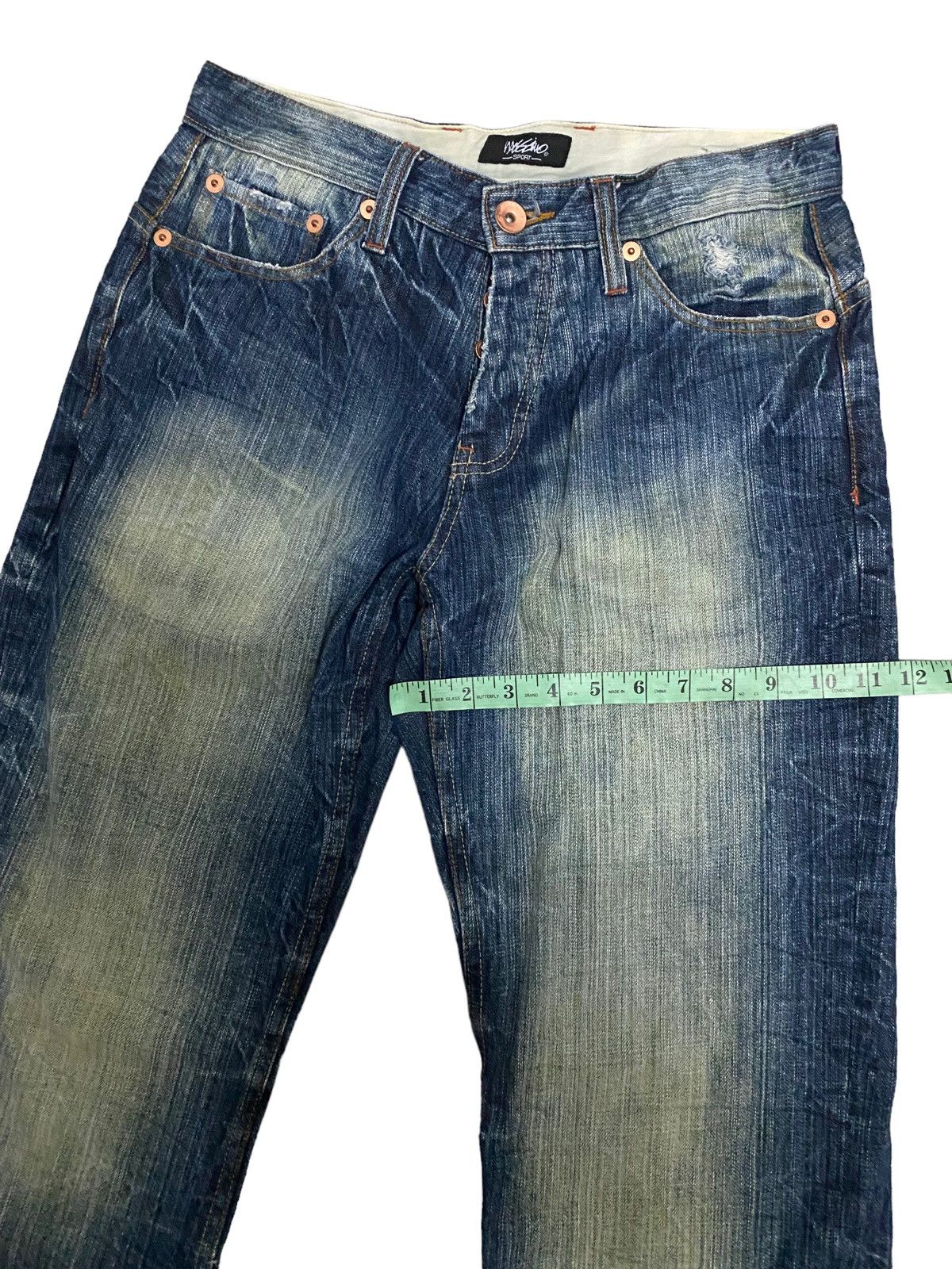 Mossimo × Vintage Offer‼️Vintage Mossimo Buckle Back Distressed Denim Jeans Size US 31 - 12 Thumbnail