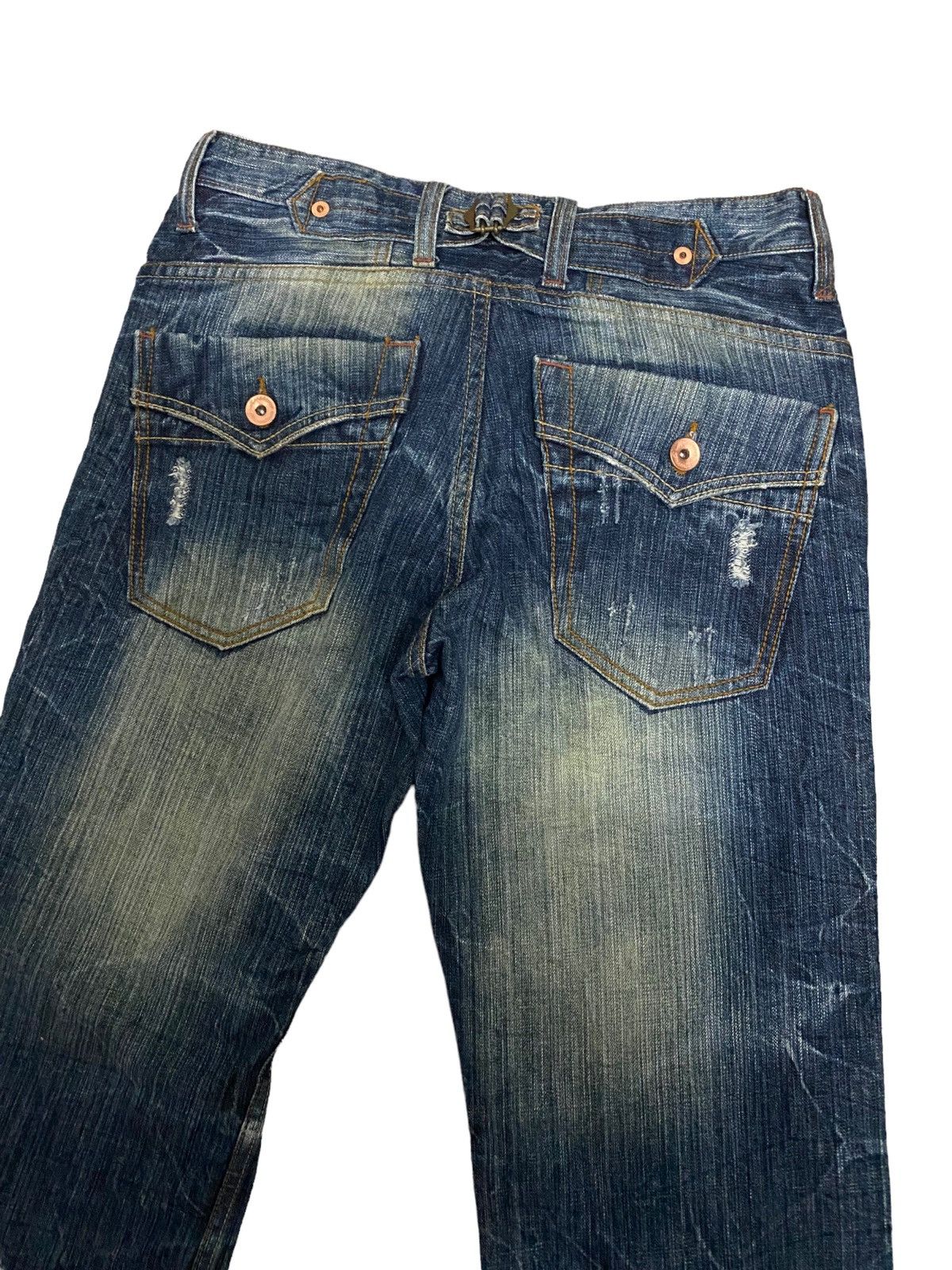 Mossimo × Vintage Offer‼️Vintage Mossimo Buckle Back Distressed Denim Jeans Size US 31 - 3 Thumbnail