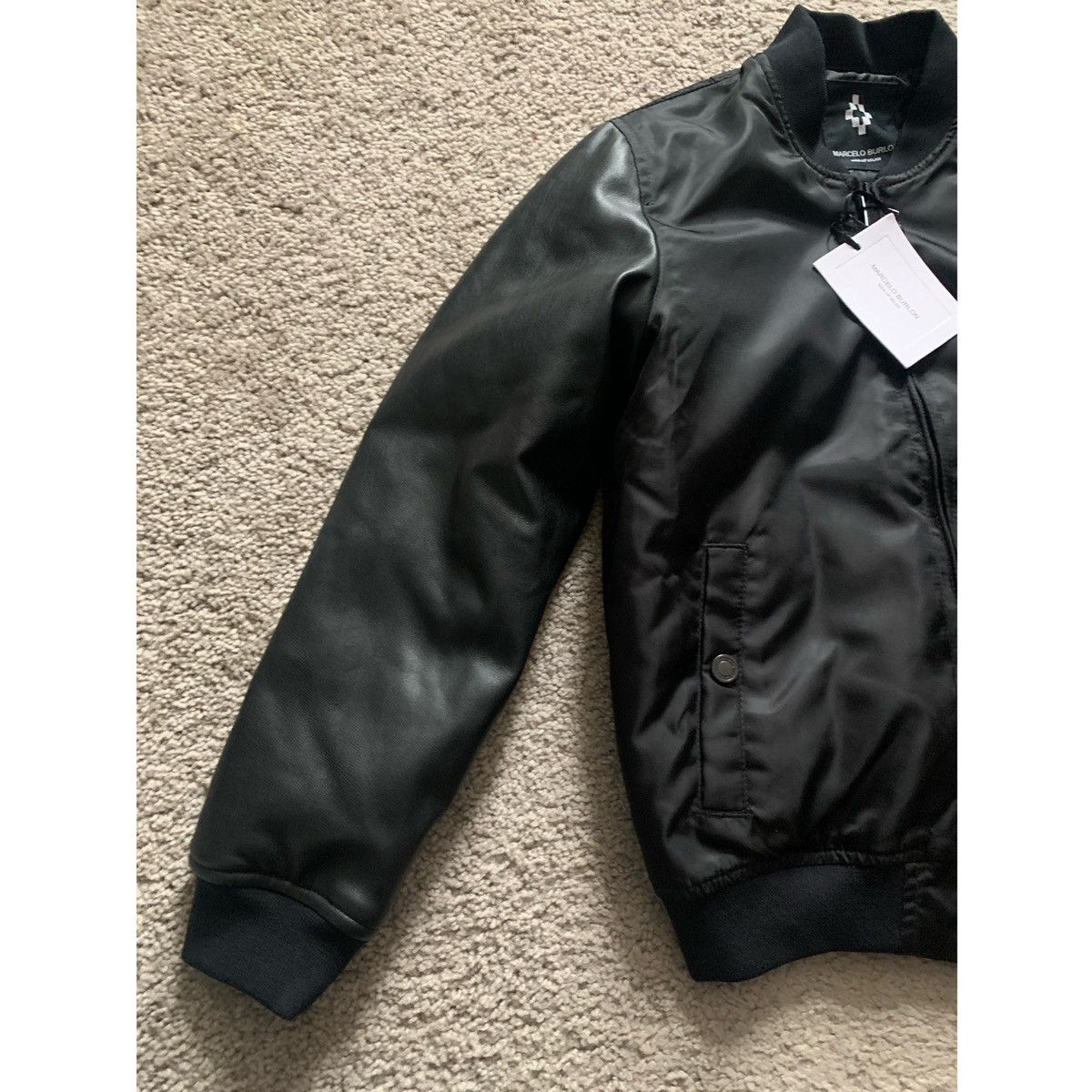 Marcelo Burlon MARCELO BURLON KIDS LEATHER BOMBER JACKET Size US XXS / EU 40 - 5 Thumbnail