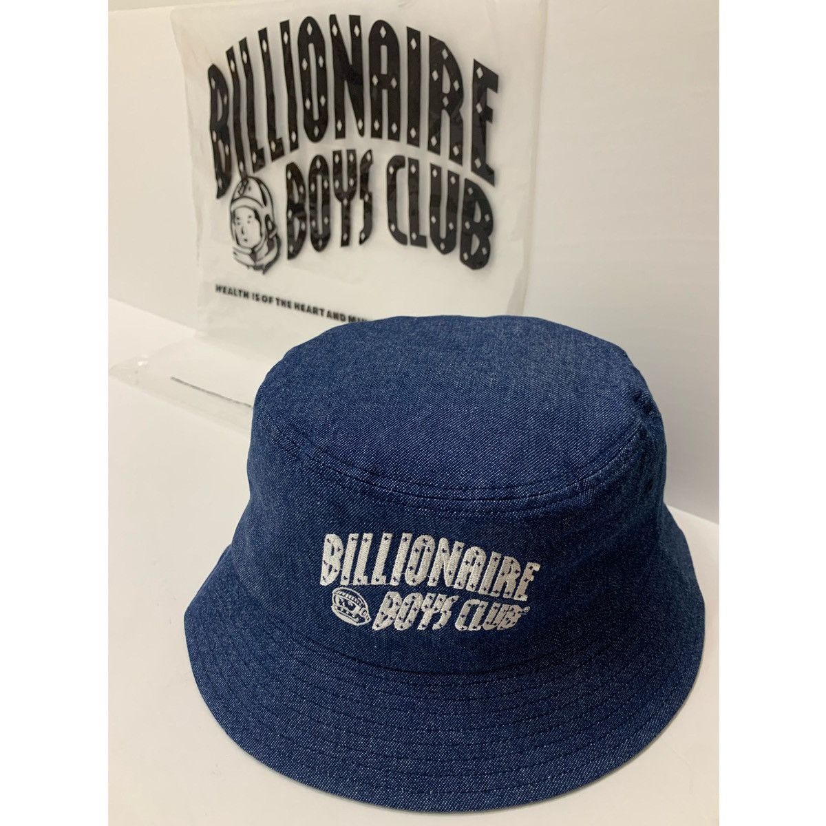 BILLIONAIRE BOYS CLUB DENIM LOGO BUCKET HAT