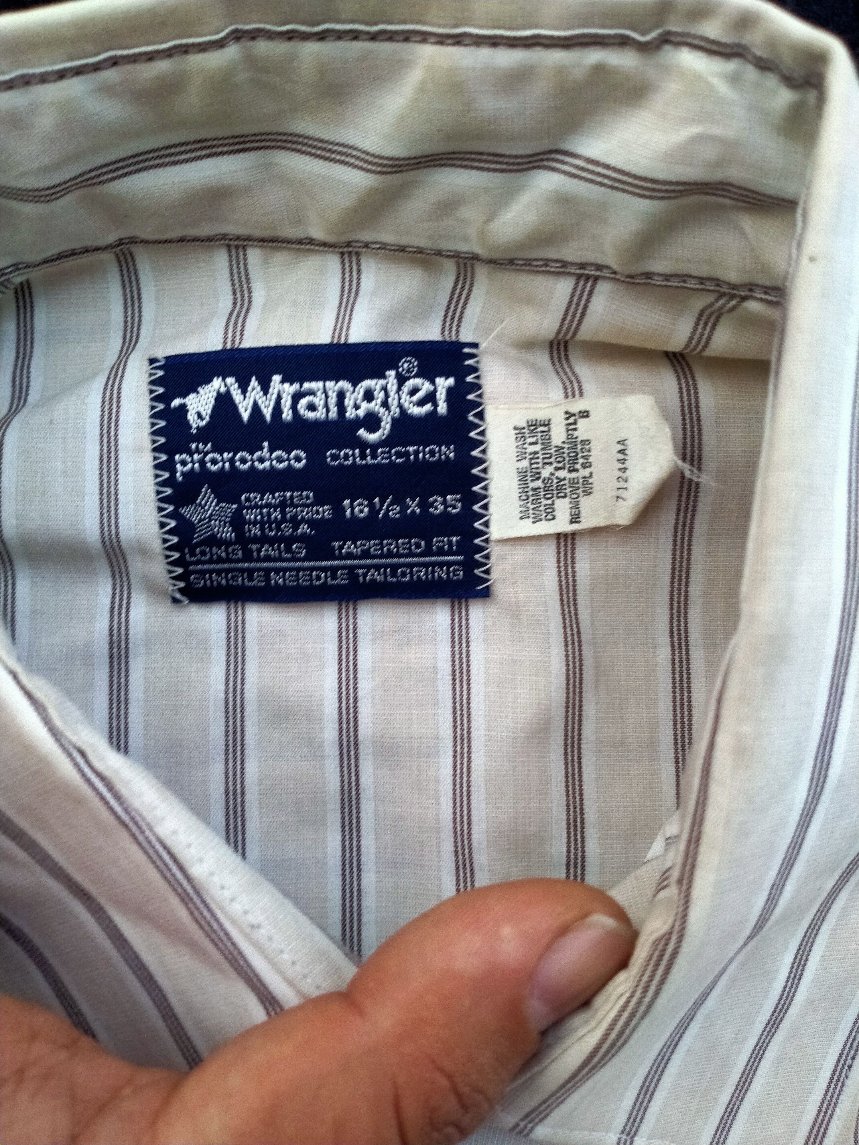 Vintage × Wrangler WESTERN WRANGLER MEN SNAP BUTTON SHIRT Size US M / EU 48-50 / 2 - 2 Thumbnail