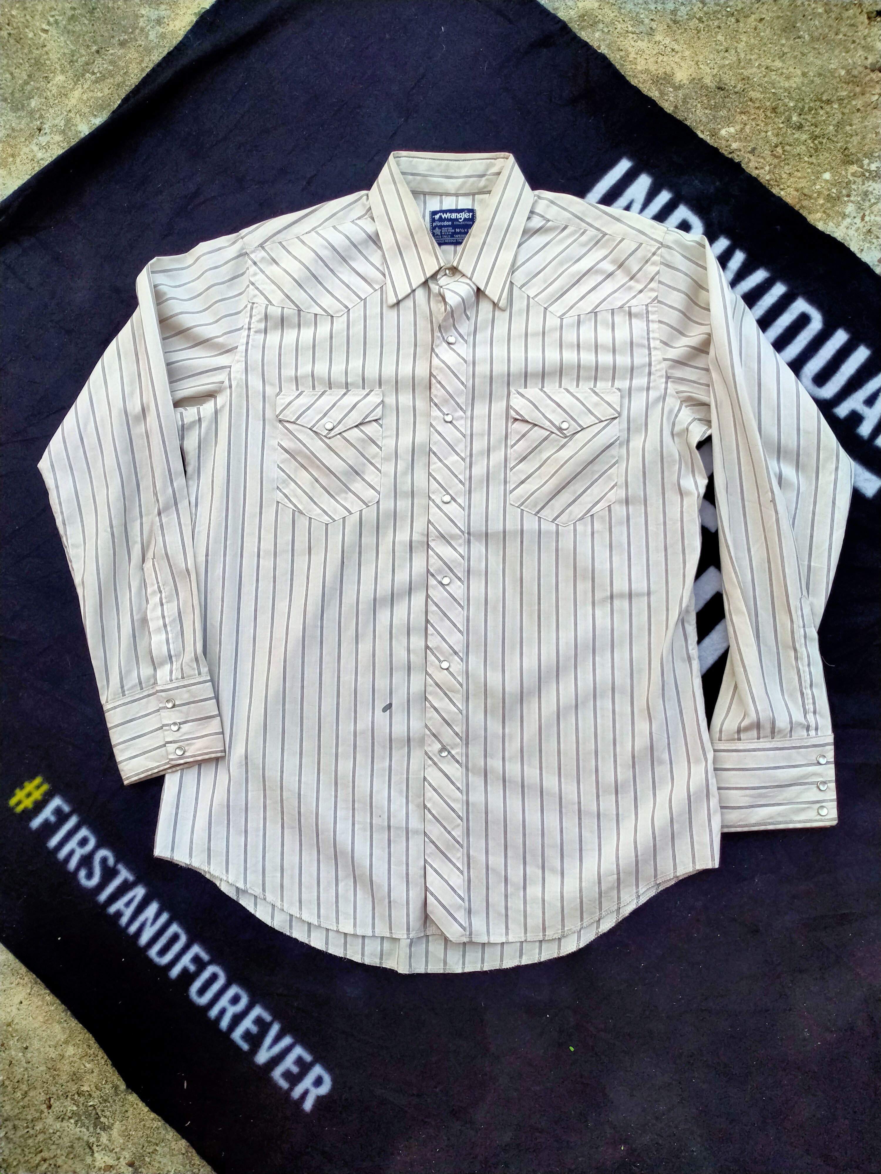 Vintage × Wrangler WESTERN WRANGLER MEN SNAP BUTTON SHIRT Size US M / EU 48-50 / 2 - 1 Thumbnail