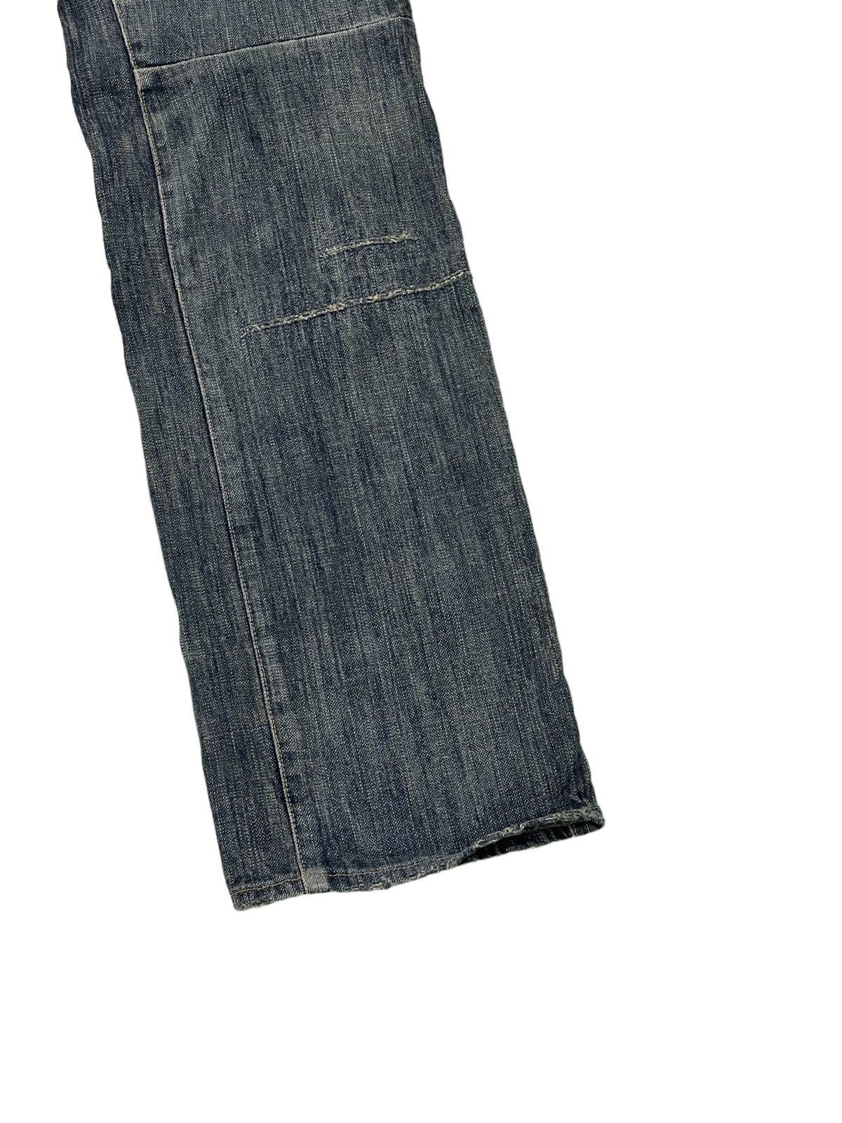 Japanese Brand Biker Jeans Distress Bartack’s Japan Slim Denim 3🟦0 Size US 31 - 18 Thumbnail