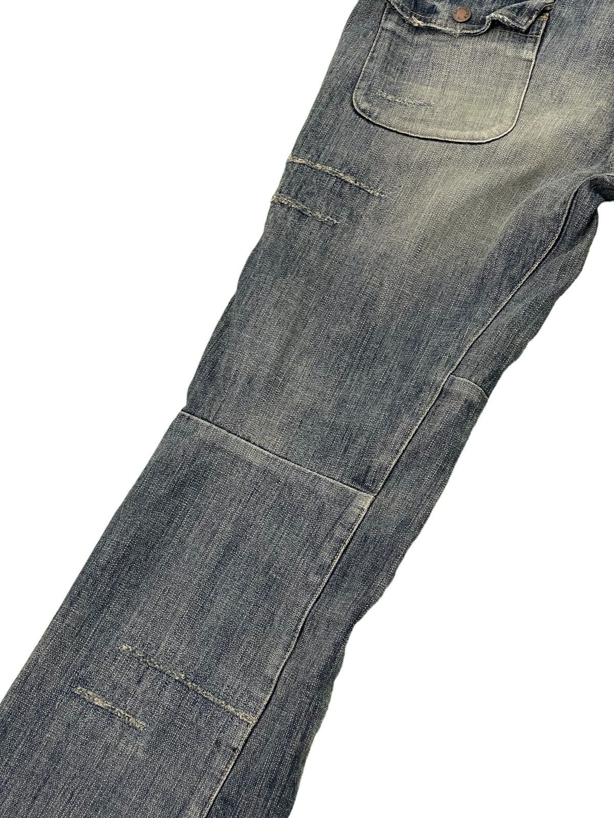 Japanese Brand Biker Jeans Distress Bartack’s Japan Slim Denim 3🟦0 Size US 31 - 20 Thumbnail