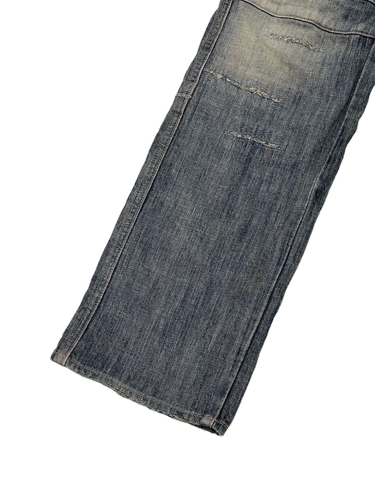 Japanese Brand Biker Jeans Distress Bartack’s Japan Slim Denim 3🟦0 Size US 31 - 5 Thumbnail