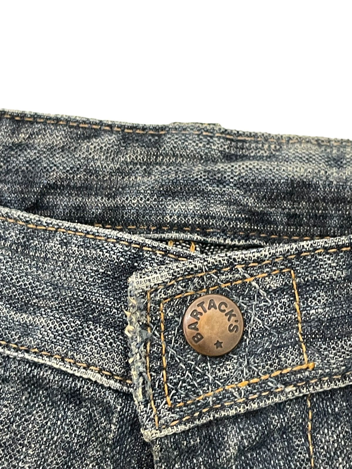 Japanese Brand Biker Jeans Distress Bartack’s Japan Slim Denim 3🟦0 Size US 31 - 12 Thumbnail