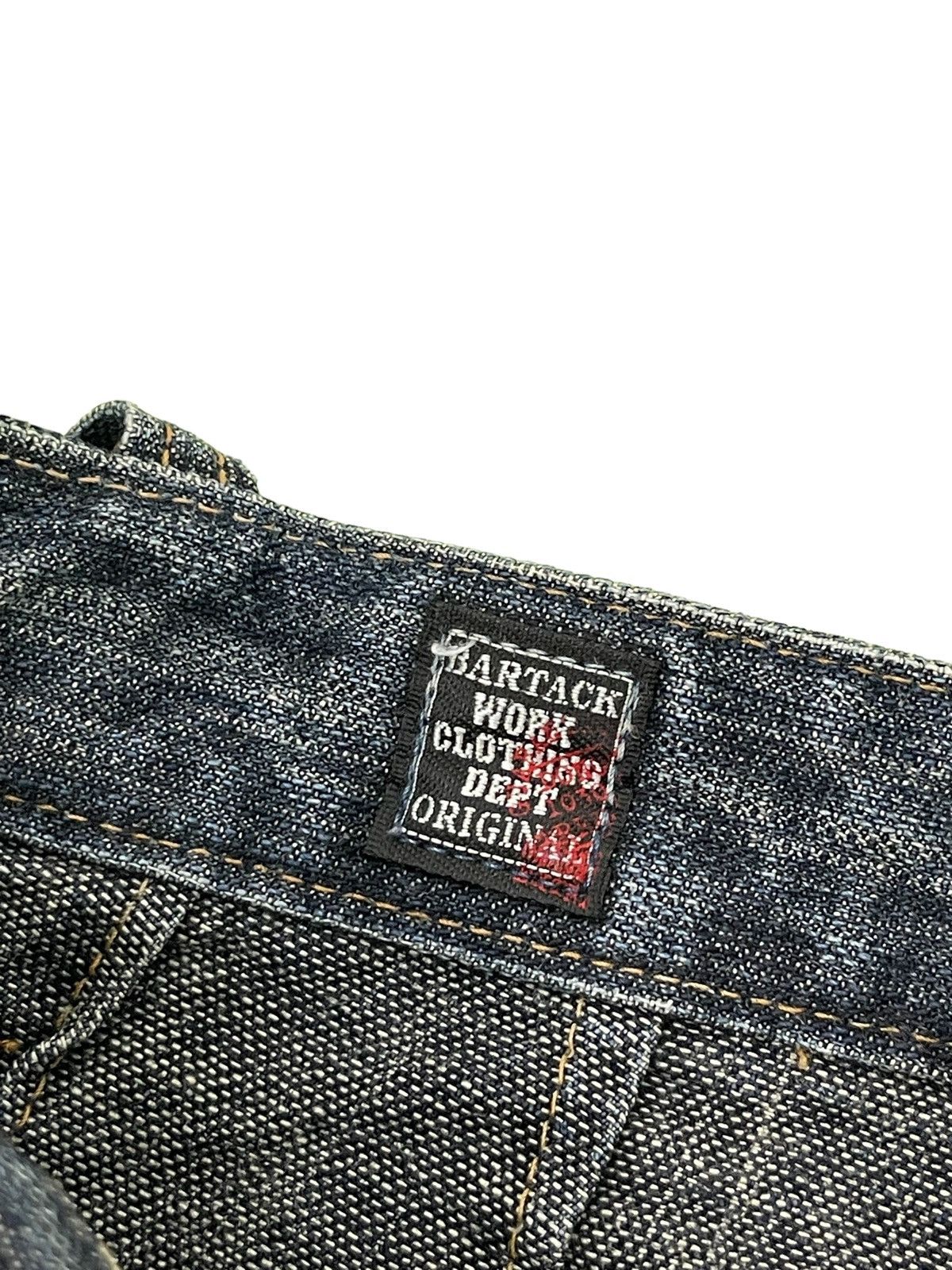 Japanese Brand Biker Jeans Distress Bartack’s Japan Slim Denim 3🟦0 Size US 31 - 14 Thumbnail
