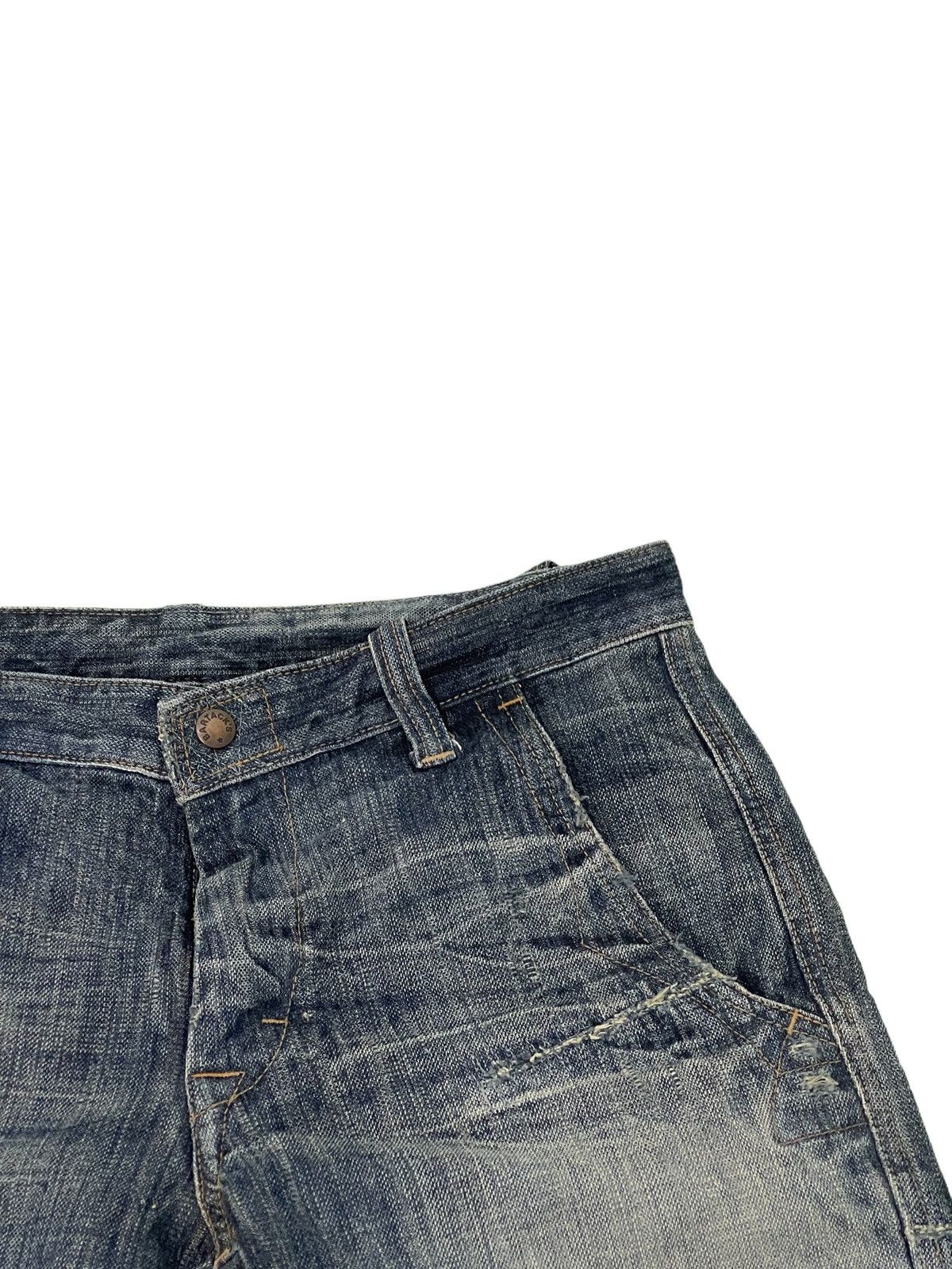 Japanese Brand Biker Jeans Distress Bartack’s Japan Slim Denim 3🟦0 Size US 31 - 10 Thumbnail