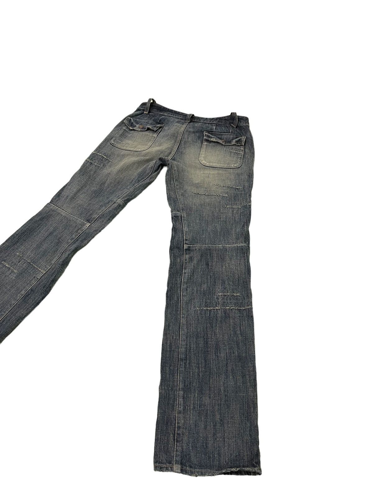 Japanese Brand Biker Jeans Distress Bartack’s Japan Slim Denim 3🟦0 Size US 31 - 17 Thumbnail