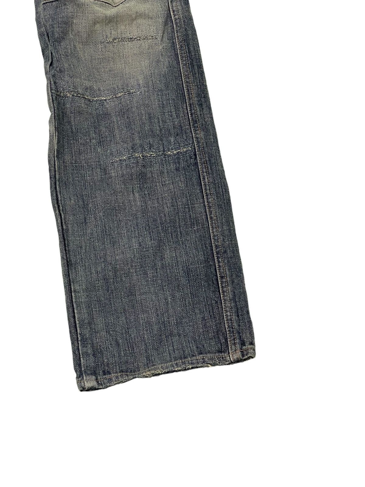 Japanese Brand Biker Jeans Distress Bartack’s Japan Slim Denim 3🟦0 Size US 31 - 4 Thumbnail