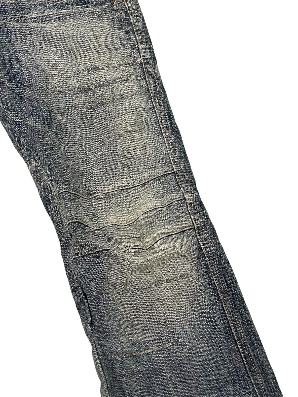 Japanese Brand Biker Jeans Distress Bartack’s Japan Slim Denim 3🟦0 Size US 31 - 7 Thumbnail