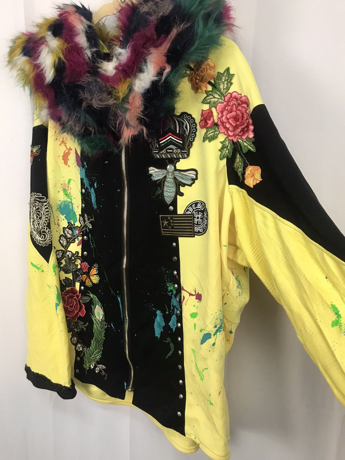 Other Unbrand sweatshirt beggie with patches fur hoodie Size US L / EU 52-54 / 3 - 4 Thumbnail