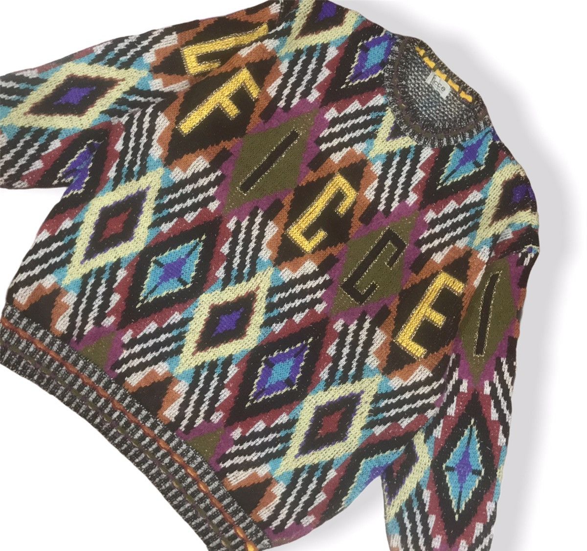 Japanese Brand × Vintage × Yoshiyuki Konishi Vintage Ficce Yoshiyuki Konishi Multicolour Knitwear Size US XL / EU 56 / 4 - 3 Thumbnail