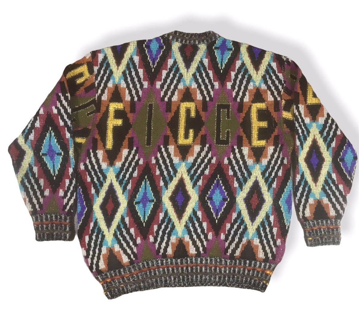 Japanese Brand × Vintage × Yoshiyuki Konishi Vintage Ficce Yoshiyuki Konishi Multicolour Knitwear Size US XL / EU 56 / 4 - 5 Thumbnail