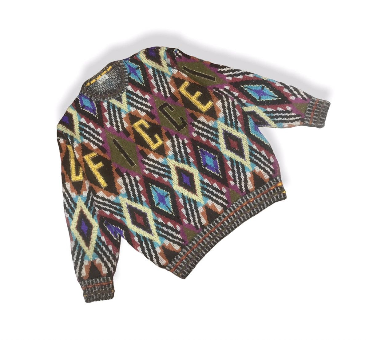 Japanese Brand × Vintage × Yoshiyuki Konishi Vintage Ficce Yoshiyuki Konishi Multicolour Knitwear Size US XL / EU 56 / 4 - 2 Thumbnail
