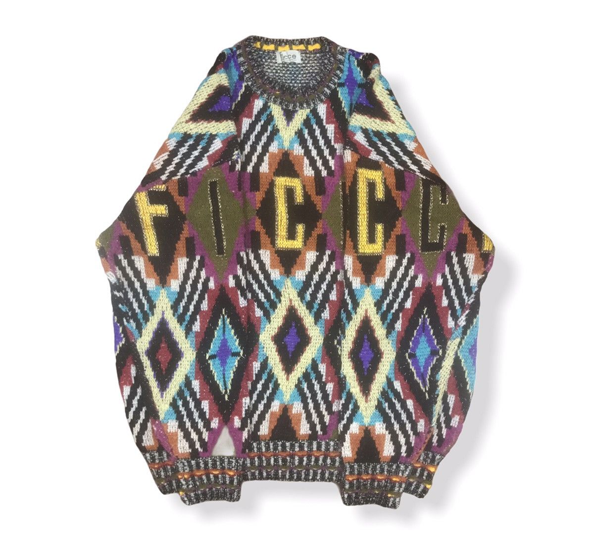 Japanese Brand × Vintage × Yoshiyuki Konishi Vintage Ficce Yoshiyuki Konishi Multicolour Knitwear Size US XL / EU 56 / 4 - 4 Thumbnail