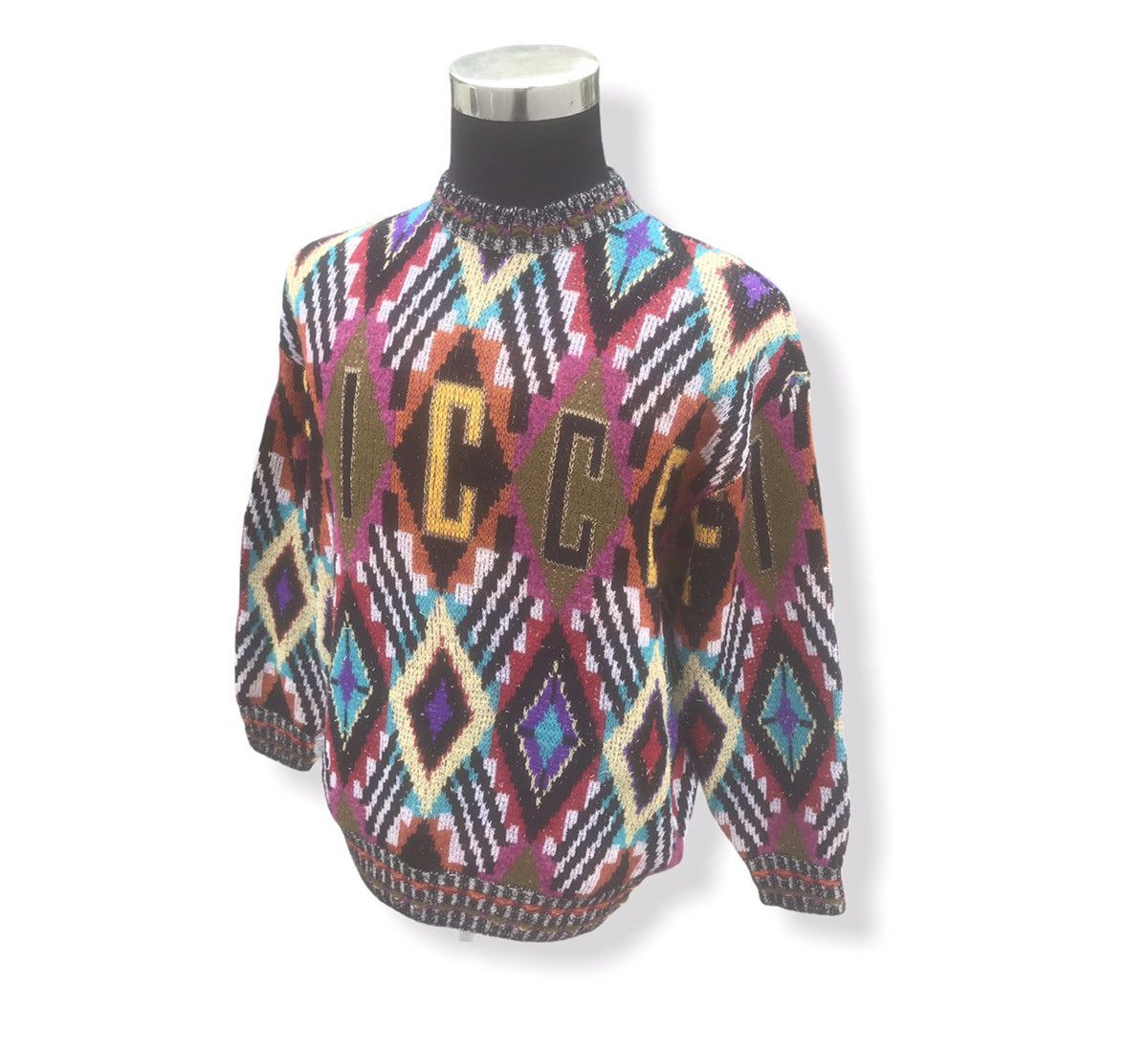 Japanese Brand × Vintage × Yoshiyuki Konishi Vintage Ficce Yoshiyuki Konishi Multicolour Knitwear Size US XL / EU 56 / 4 - 8 Thumbnail