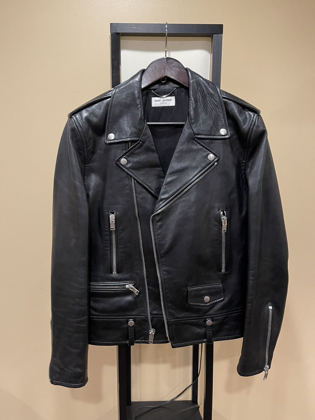 Saint Laurent Paris Saint Laurent SS15 L01 Lamb Leather Biker Jacket ...