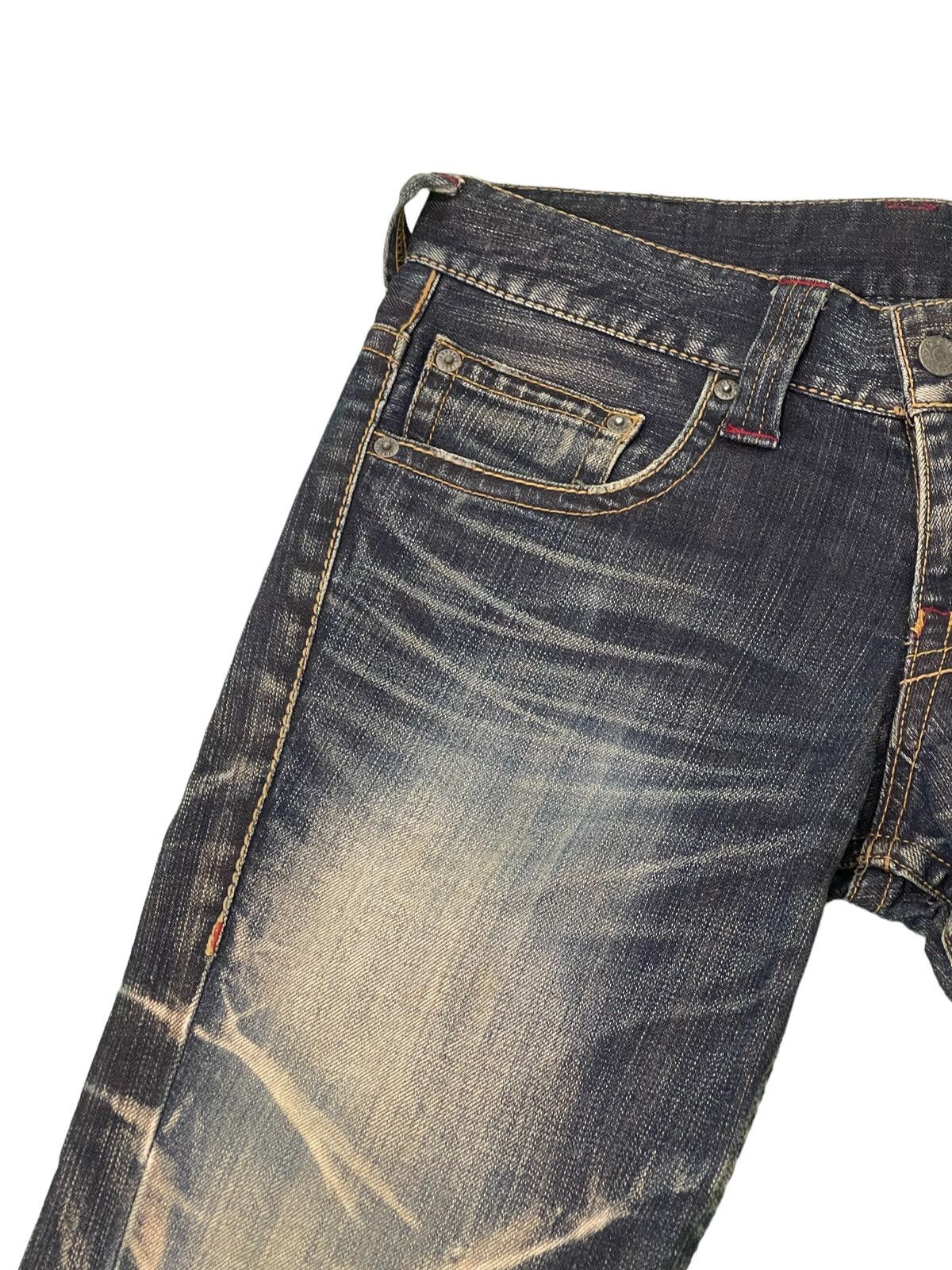 Japanese Brand Flare Jeans Tornado Mart Acid Wash Low Rise Stretch 3🟦0 Size US 30 / EU 46 - 9 Thumbnail