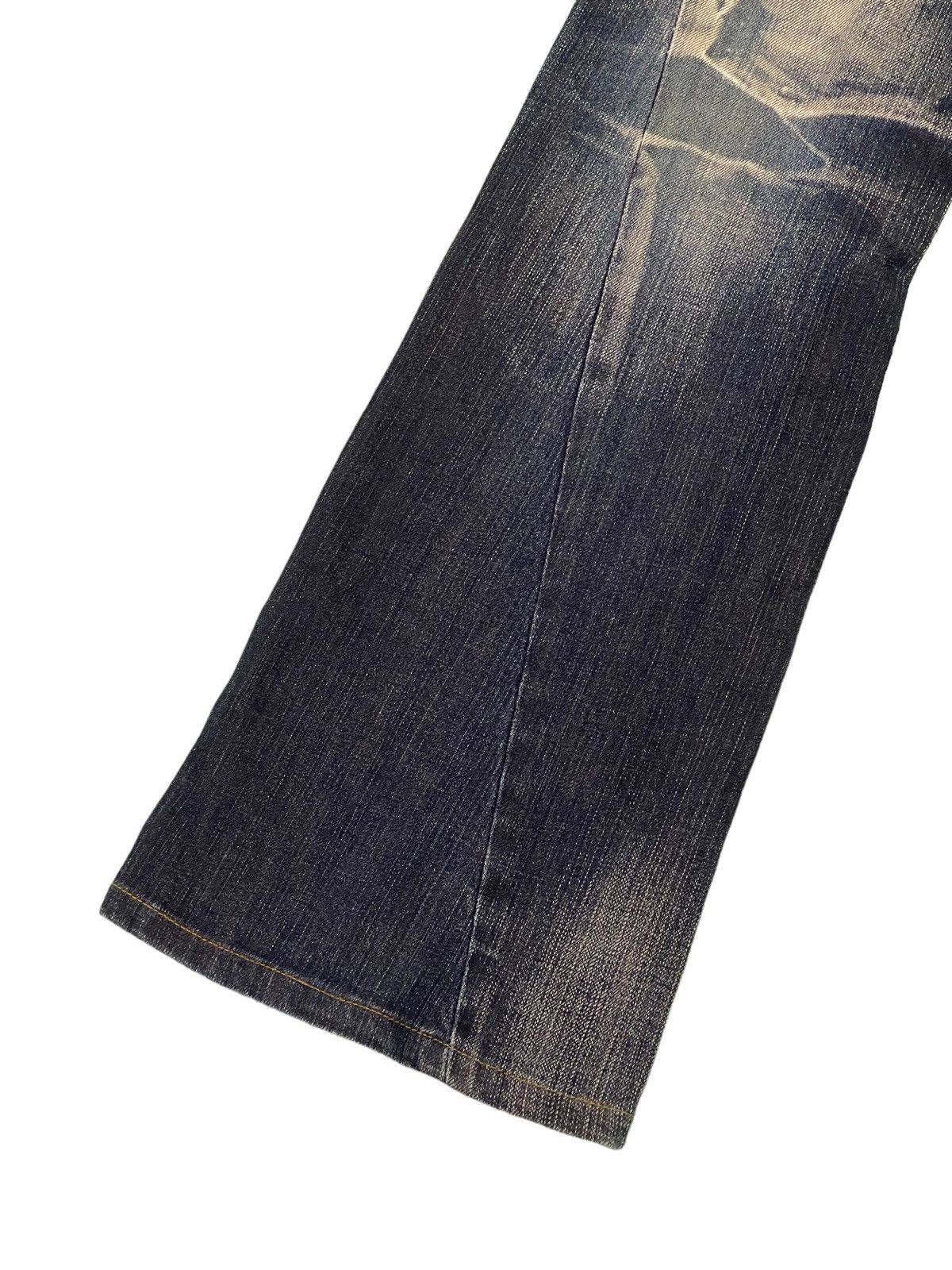 Japanese Brand Flare Jeans Tornado Mart Acid Wash Low Rise Stretch 3🟦0 Size US 30 / EU 46 - 5 Thumbnail