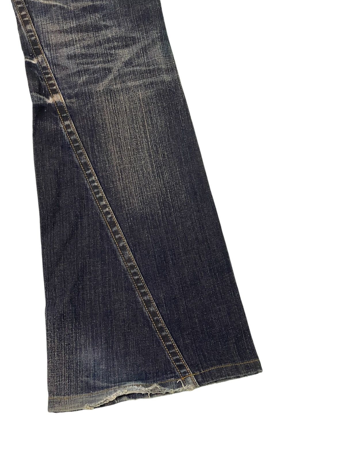 Japanese Brand Flare Jeans Tornado Mart Acid Wash Low Rise Stretch 3🟦0 Size US 30 / EU 46 - 15 Thumbnail