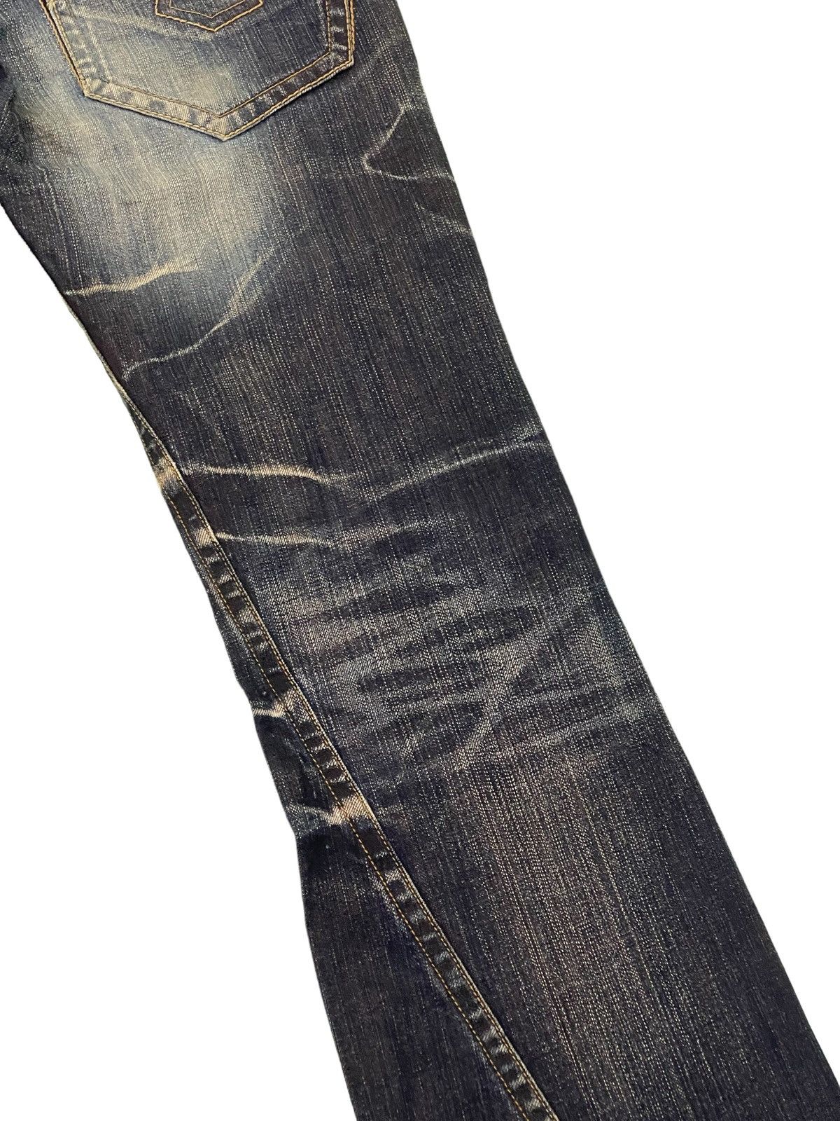 Japanese Brand Flare Jeans Tornado Mart Acid Wash Low Rise Stretch 3🟦0 Size US 30 / EU 46 - 18 Thumbnail