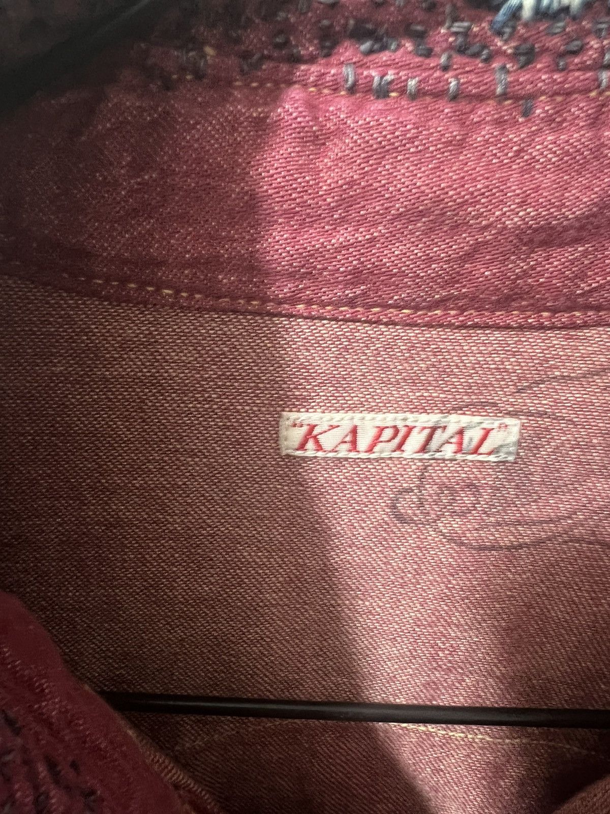Kapital Kapital burgundy patchwork button-up shirt Size US M / EU 48-50 / 2 - 2 Thumbnail