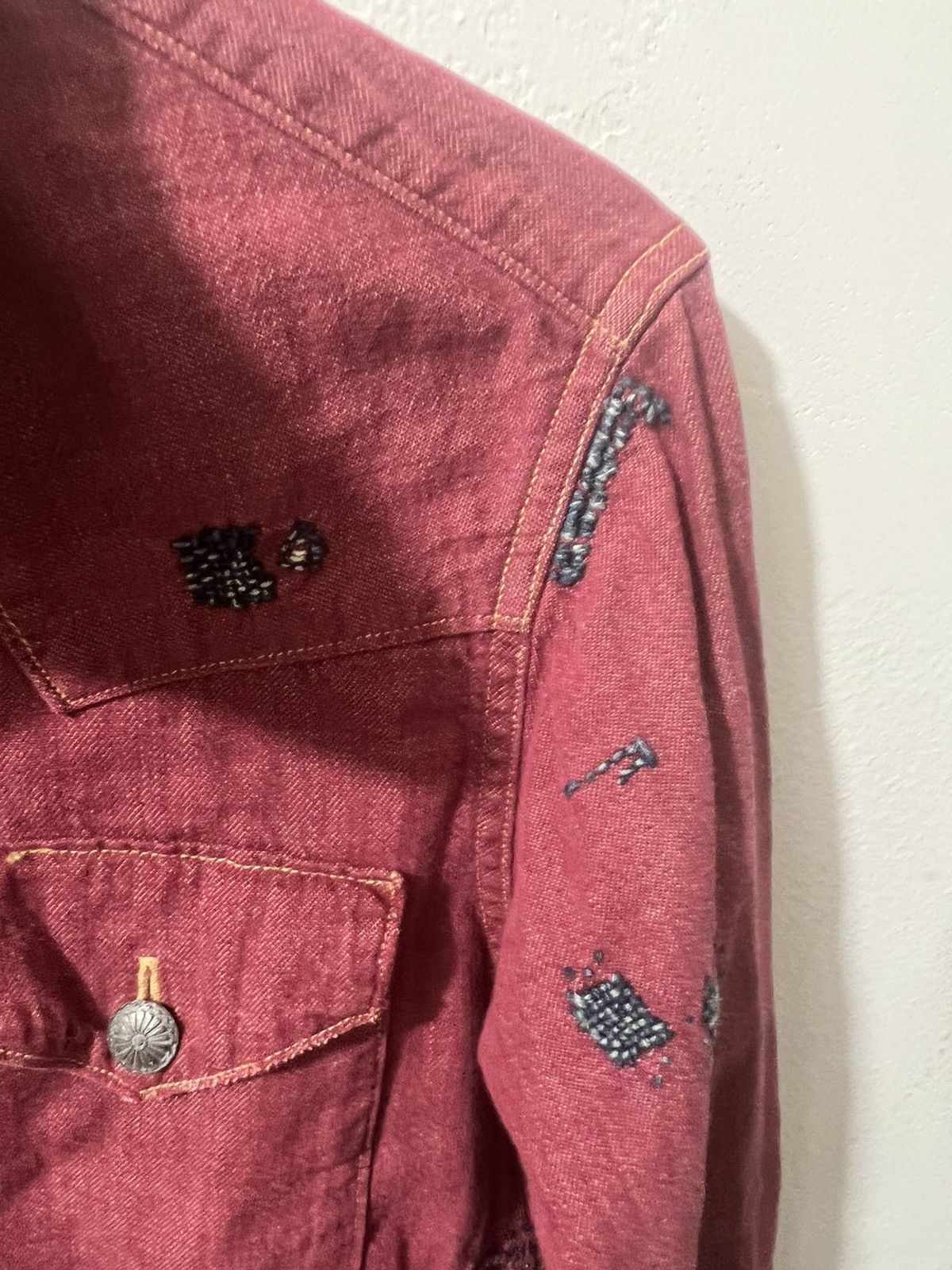 Kapital Kapital burgundy patchwork button-up shirt Size US M / EU 48-50 / 2 - 6 Thumbnail
