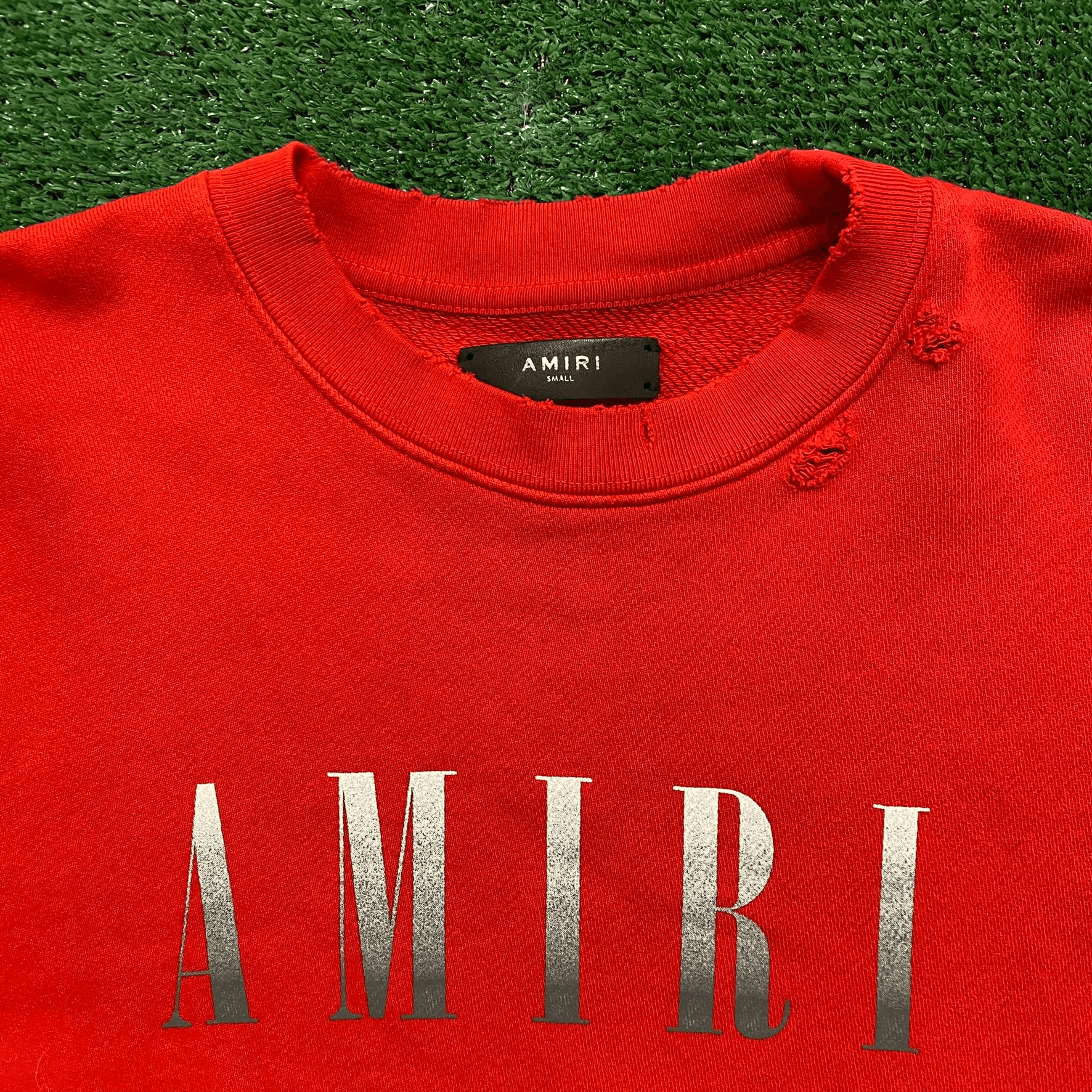Amiri Amiri Gradient Distressed Crewneck Sweatshirt Size US S / EU 44-46 / 1 - 2 Thumbnail