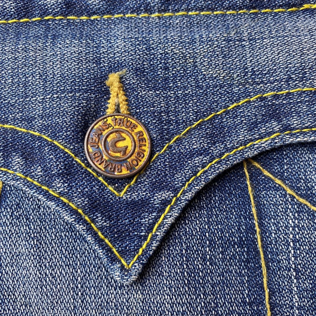 Japanese Brand × True Religion True Religion Brand Jeans Skull Patch Distressed Denim Size 28" / US 6 / IT 42 - 15 Thumbnail