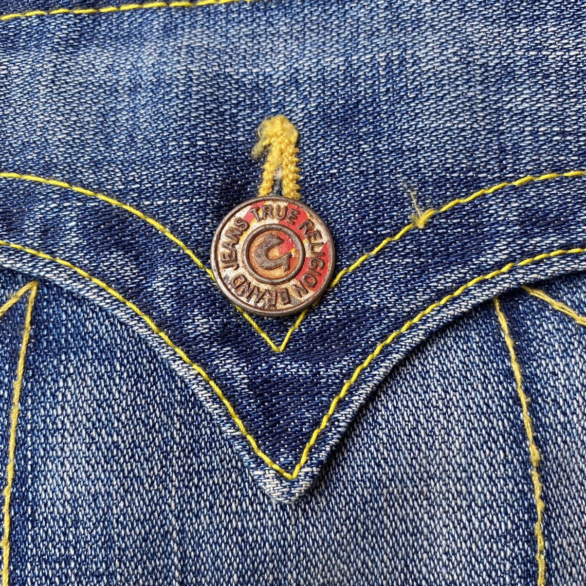 Japanese Brand × True Religion True Religion Brand Jeans Skull Patch Distressed Denim Size 28" / US 6 / IT 42 - 14 Thumbnail