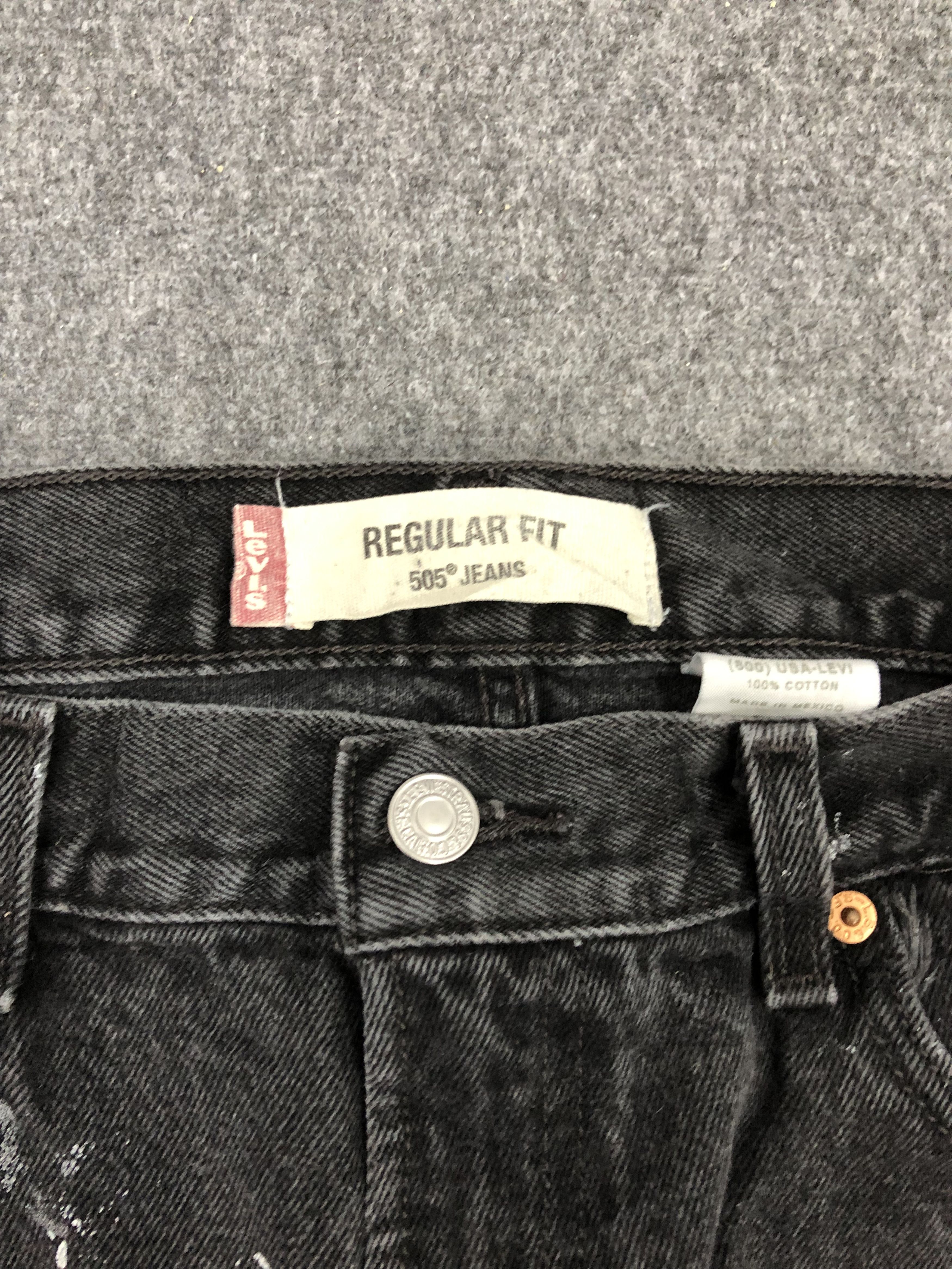 Levi's × Vintage Vintage Levis 505 Faded Black Dirty Jeans Size US 36 / EU 52 - 7 Thumbnail