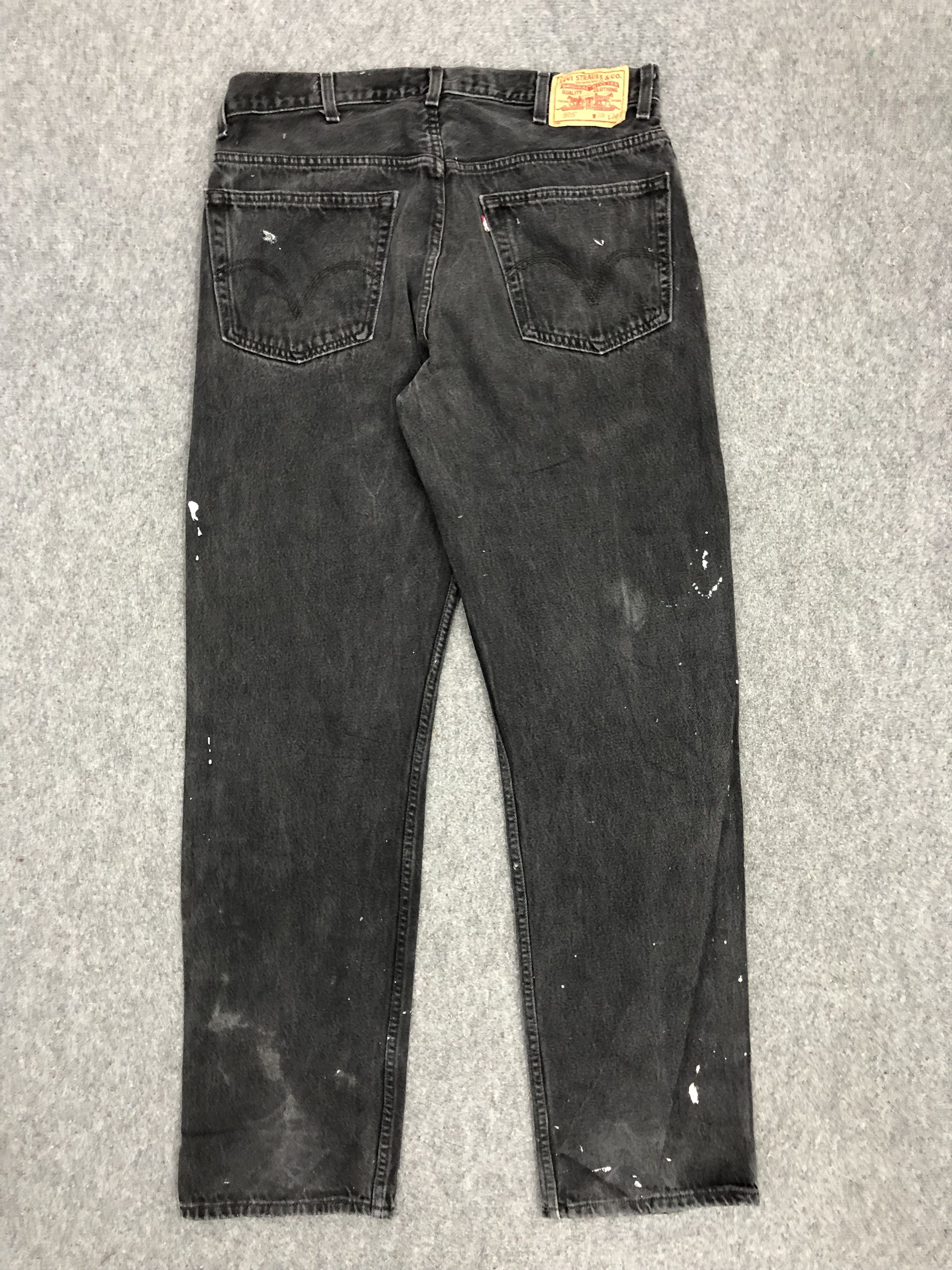 Levi's × Vintage Vintage Levis 505 Faded Black Dirty Jeans Size US 36 / EU 52 - 3 Thumbnail