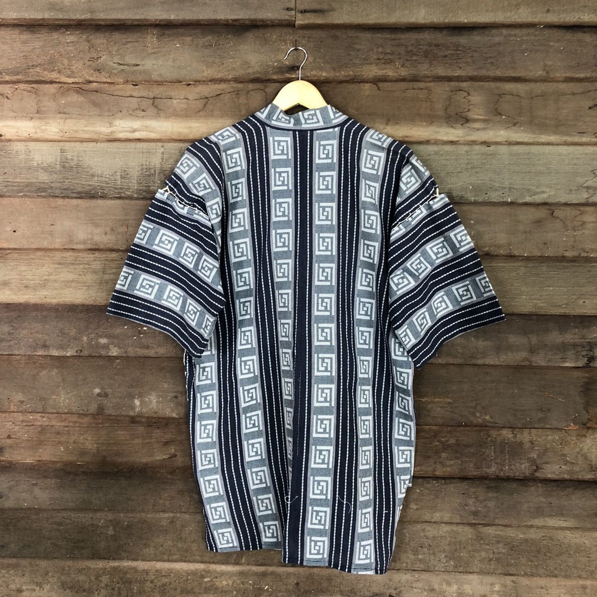 Japanese Brand × Vintage Japan Blue Grey Kimono cardigan #3540 Size US M / EU 48-50 / 2 - 9 Thumbnail