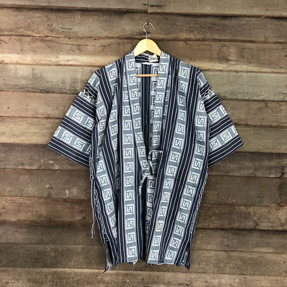 Japanese Brand × Vintage Japan Blue Grey Kimono cardigan #3540 Size US M / EU 48-50 / 2 - 3 Thumbnail