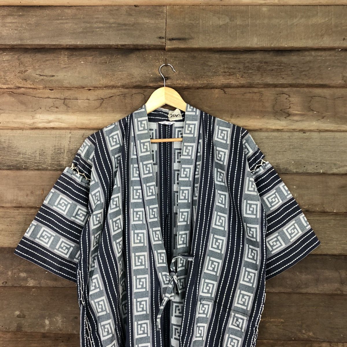 Japanese Brand × Vintage Japan Blue Grey Kimono cardigan #3540 Size US M / EU 48-50 / 2 - 7 Thumbnail
