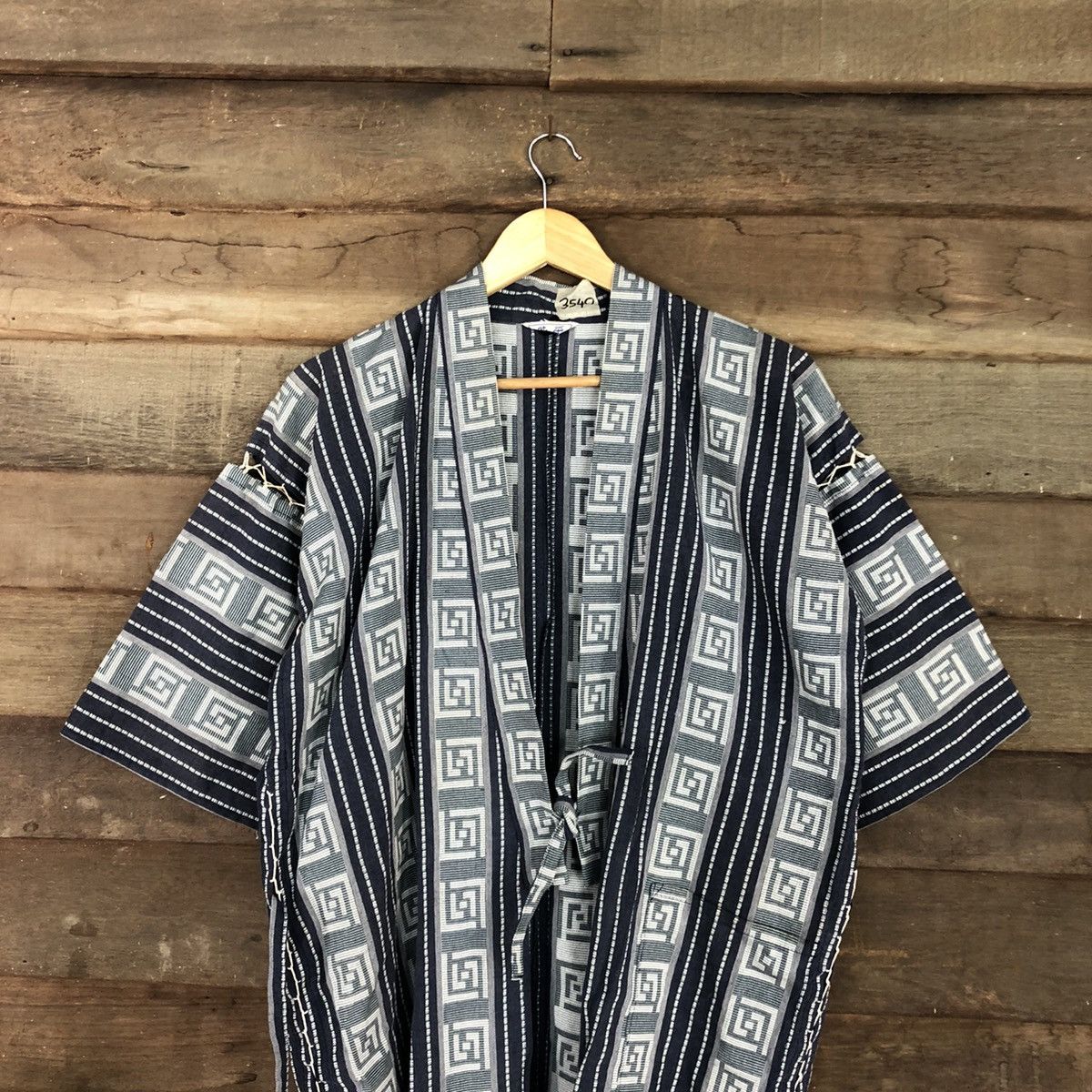 Japanese Brand × Vintage Japan Blue Grey Kimono cardigan #3540 Size US M / EU 48-50 / 2 - 2 Thumbnail