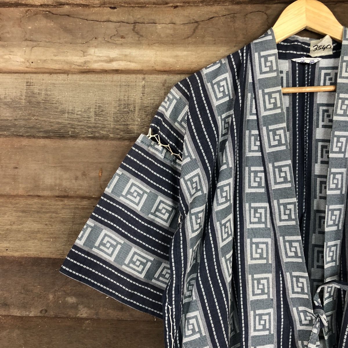 Japanese Brand × Vintage Japan Blue Grey Kimono cardigan #3540 Size US M / EU 48-50 / 2 - 5 Thumbnail