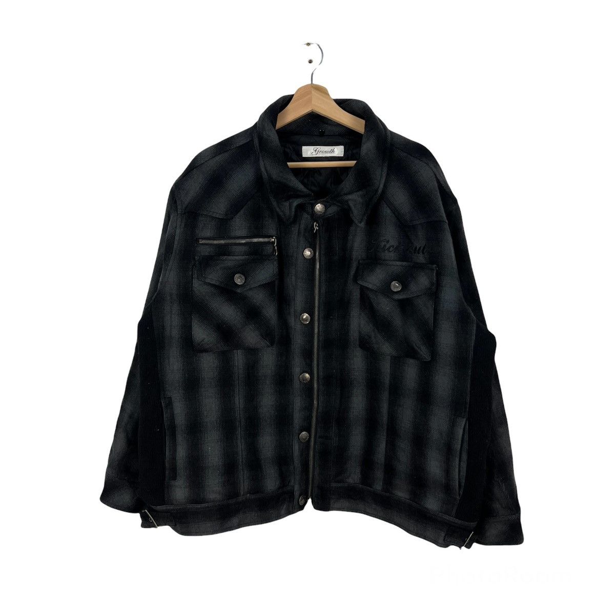 Japanese Brand RARE TARTAN DESIGN PUNK STYLE JACKET GROWTH Size US XL / EU 56 / 4 - 1 Thumbnail