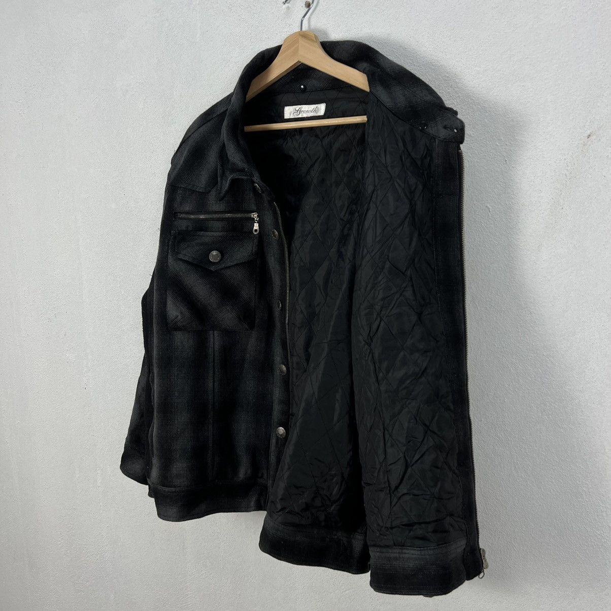 Japanese Brand RARE TARTAN DESIGN PUNK STYLE JACKET GROWTH Size US XL / EU 56 / 4 - 12 Thumbnail