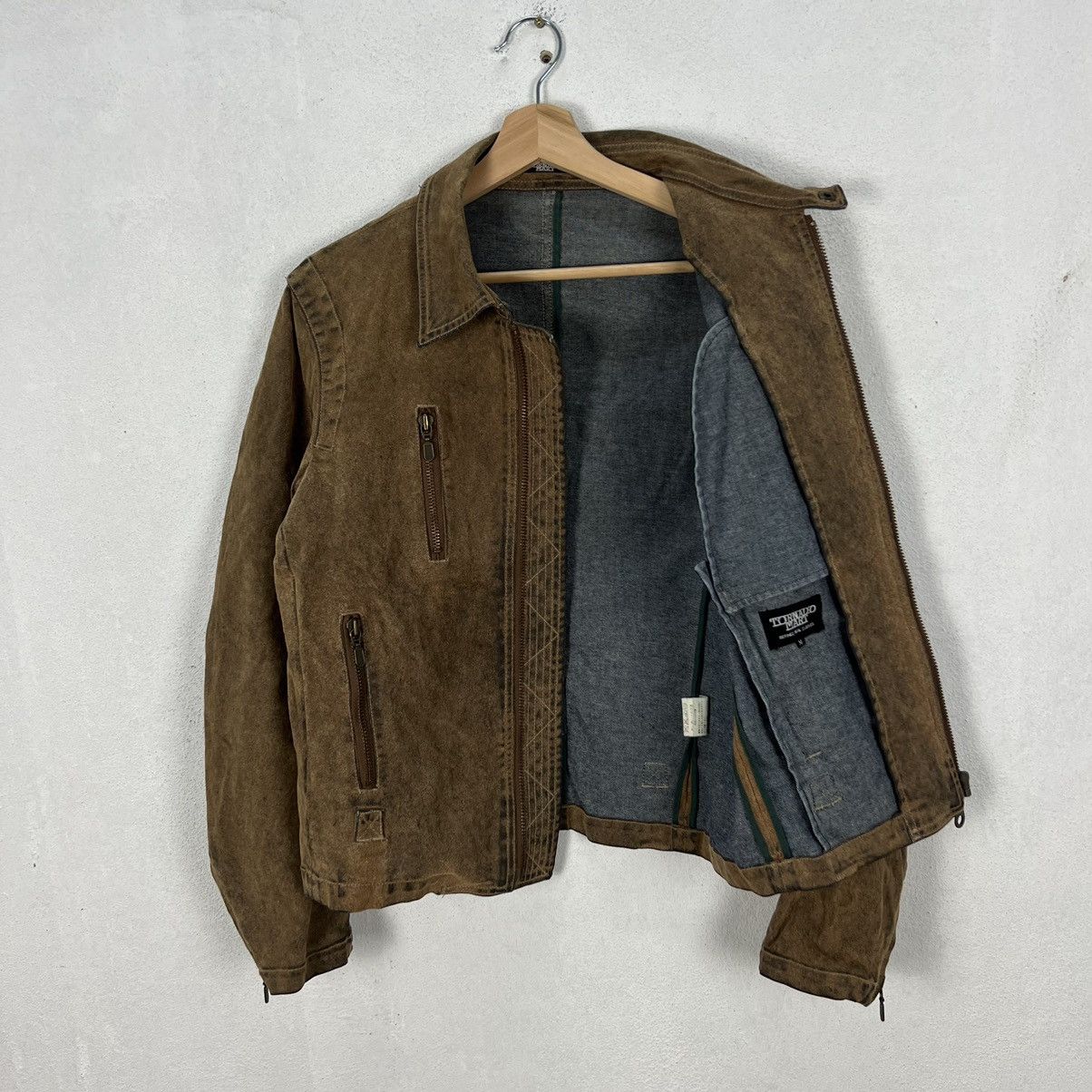 Japanese Brand VINTAGE TORNADO MART JAPAN PARACHUTE BIKER LEATHER JACKET Size US M / EU 48-50 / 2 - 12 Thumbnail