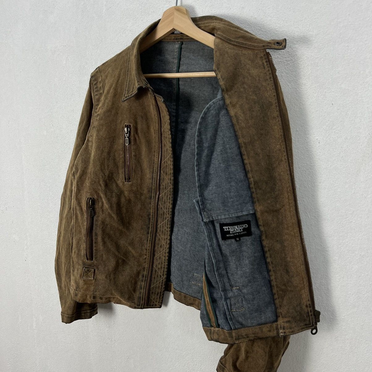 Japanese Brand VINTAGE TORNADO MART JAPAN PARACHUTE BIKER LEATHER JACKET Size US M / EU 48-50 / 2 - 13 Thumbnail
