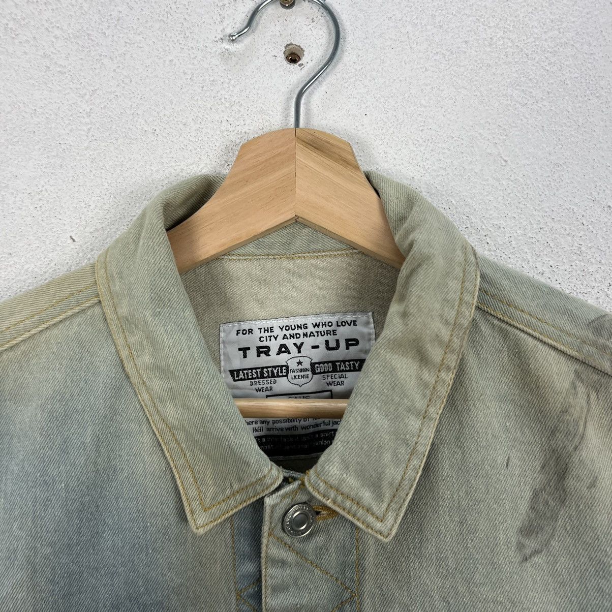 Japanese Brand VINTAGE ACID WASH STYLE CROPPED DENIM JACKET TRAY-UP Size US M / EU 48-50 / 2 - 5 Thumbnail
